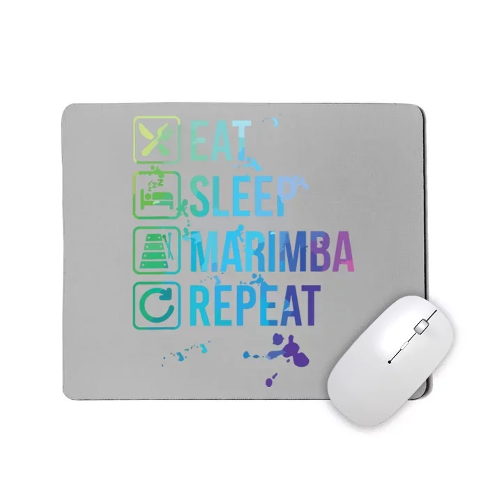 Marimba Eat Sleep Repeat Watercolor Gift Mousepad