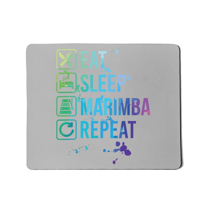 Marimba Eat Sleep Repeat Watercolor Gift Mousepad