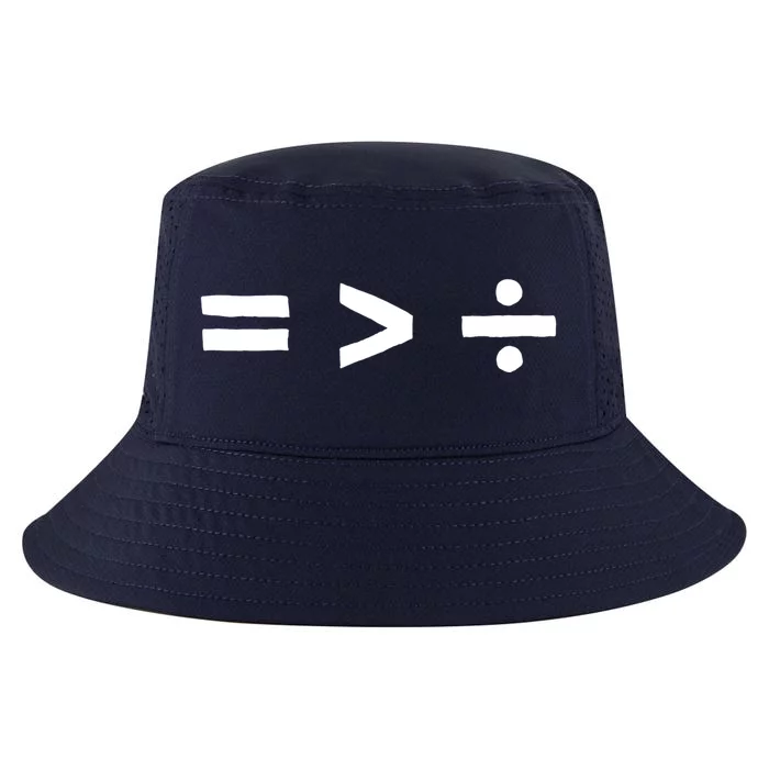 Math Equality Sign Greater Than Division Sign Equal Rights Gift Cool Comfort Performance Bucket Hat