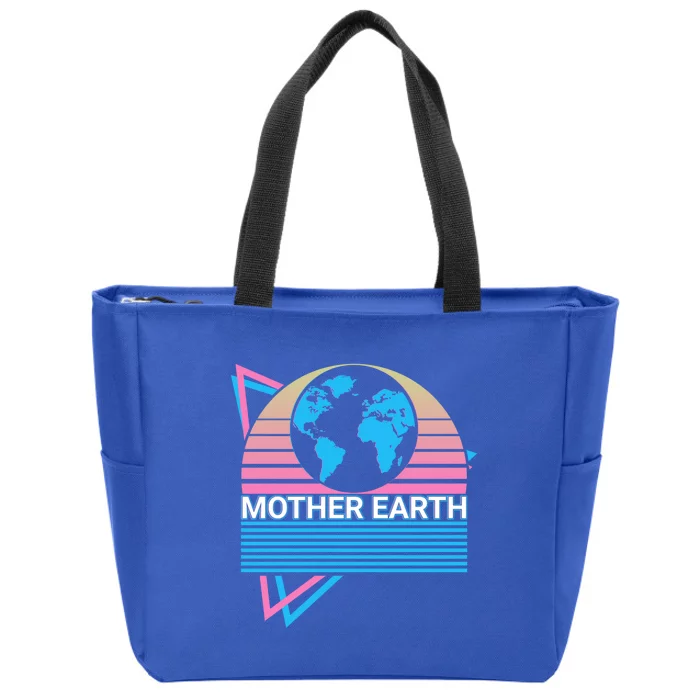 Mother Earth Solar System Retro Cute Gift Zip Tote Bag