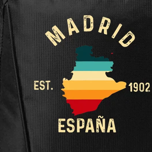 Madrid Espana Spain Est. Souvenir Flag Map Vacation City Backpack