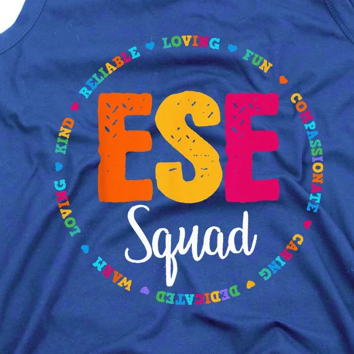 Matching ESE Squad First Last Day Team Teacher Student Tribe Tank Top