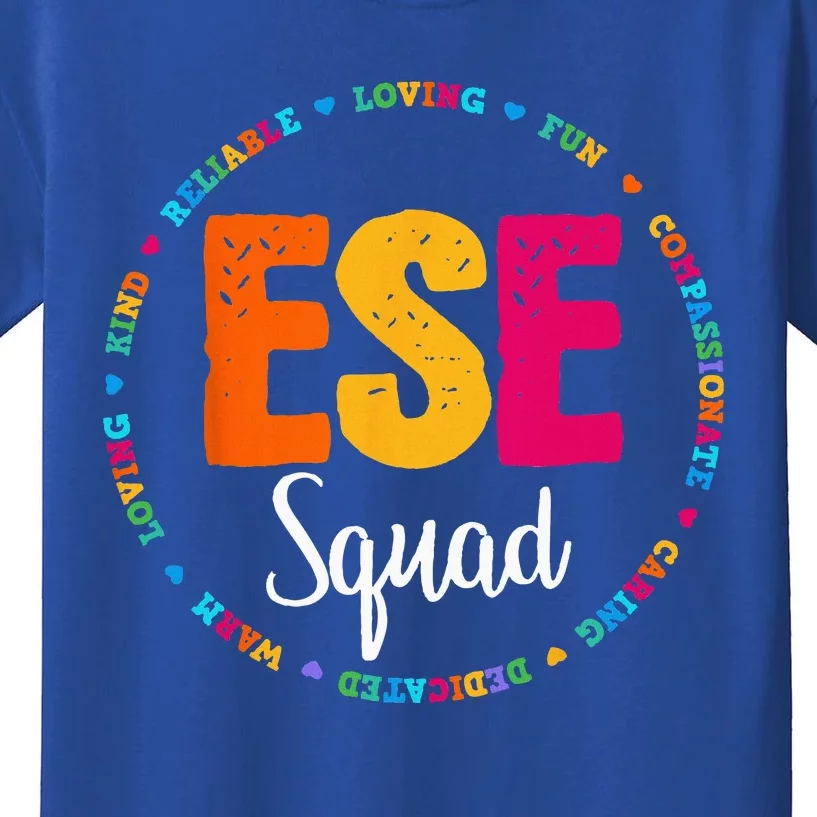 Matching ESE Squad First Last Day Team Teacher Student Tribe Kids T-Shirt