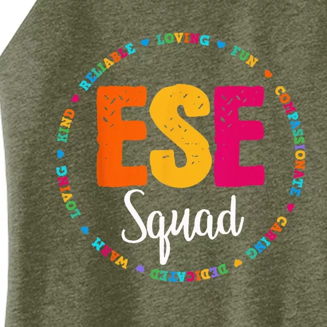 Matching ESE Squad First Last Day Team Teacher Student Tribe Women’s Perfect Tri Rocker Tank