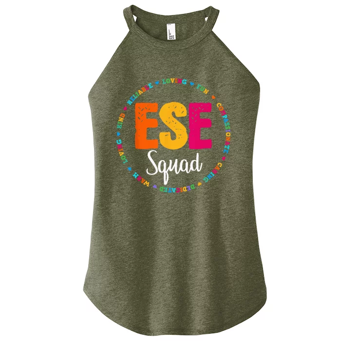 Matching ESE Squad First Last Day Team Teacher Student Tribe Women’s Perfect Tri Rocker Tank