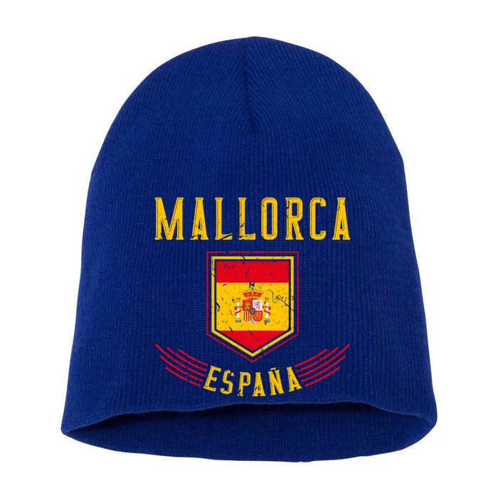 Mallorca Espana Spain Vacation Travel Family Trip Beach Funny Gift Short Acrylic Beanie