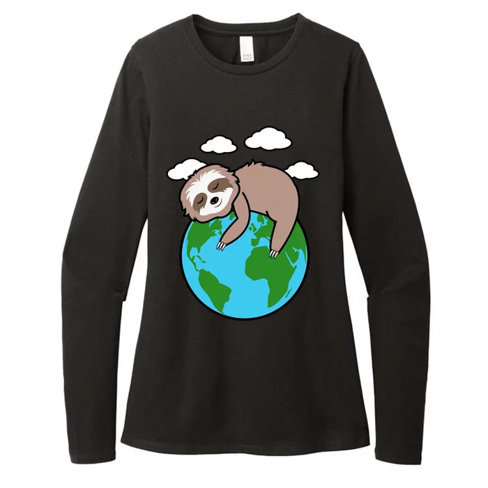 Mother Earth Sloth Pro Environt Cool Earth Day Lover Gift Womens CVC Long Sleeve Shirt