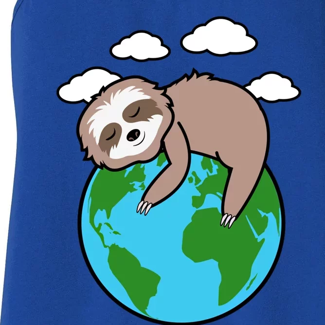 Mother Earth Sloth Pro Environt Cool Earth Day Lover Gift Women's Racerback Tank