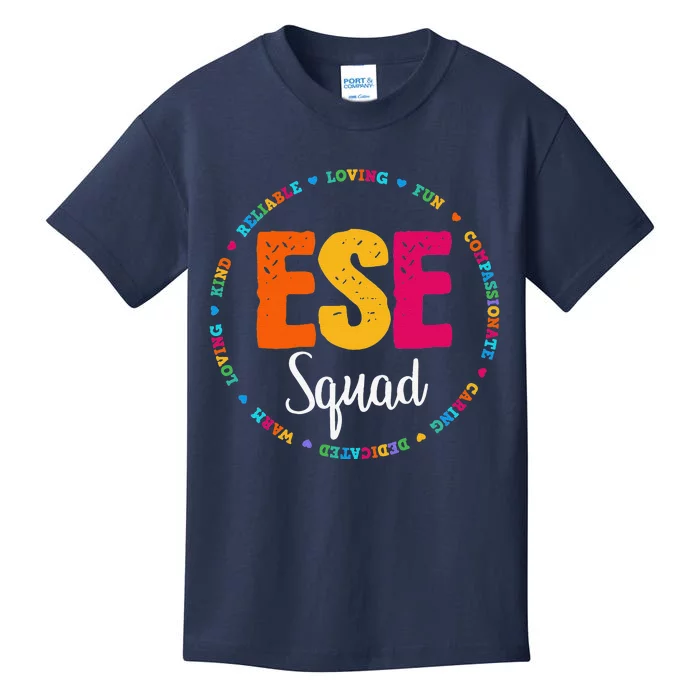 Matching ESE Squad First Last Day Team Teacher Student Tribe Kids T-Shirt