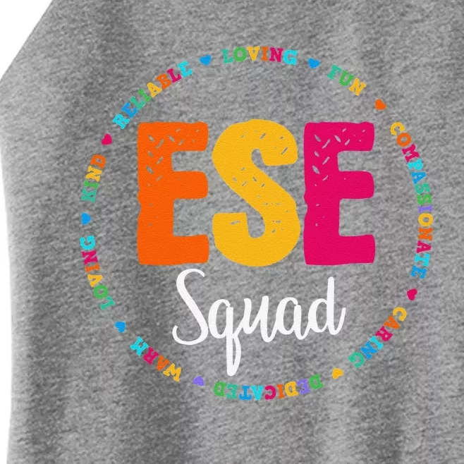 Matching ESE Squad First Last Day Team Teacher Student Tribe Women’s Perfect Tri Rocker Tank