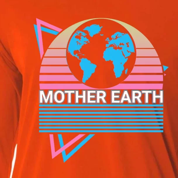 Mother Earth Solar System Retro Gift Cooling Performance Long Sleeve Crew