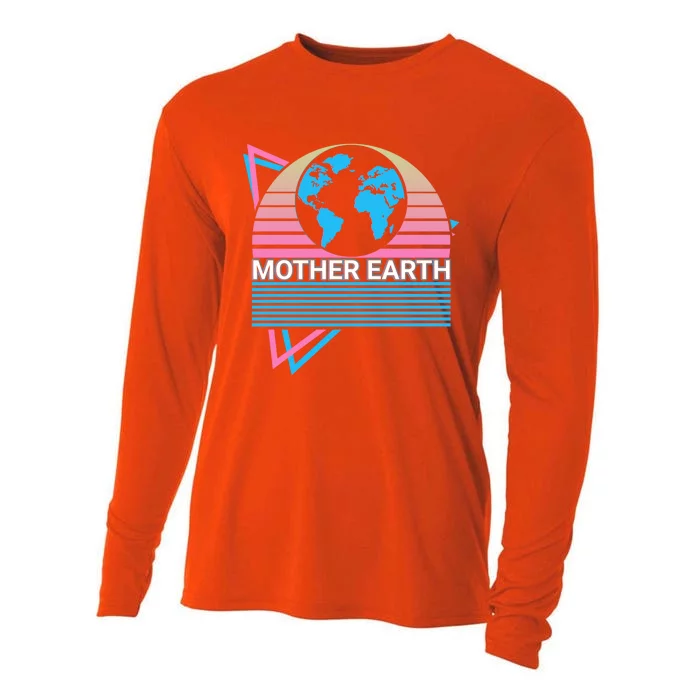 Mother Earth Solar System Retro Gift Cooling Performance Long Sleeve Crew