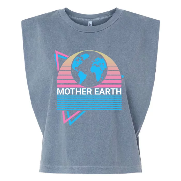 Mother Earth Solar System Retro Gift Garment-Dyed Women's Muscle Tee