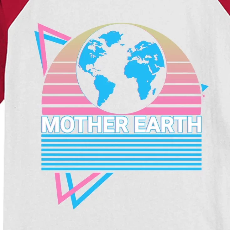 Mother Earth Solar System Retro Gift Kids Colorblock Raglan Jersey