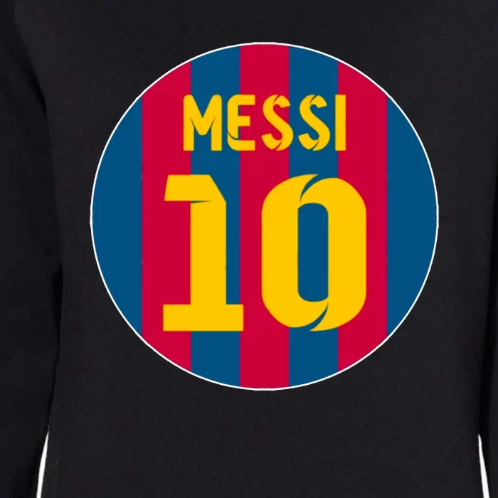 Messi Number 10 Retired Soccer Jersey Womens California Wash Sweatshirt