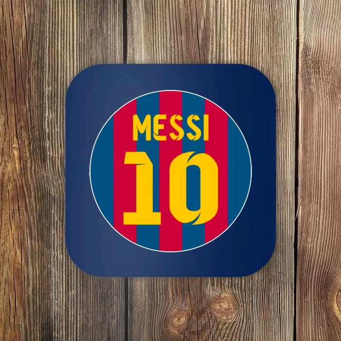 Messi Number 10 Retired Soccer Jersey Coaster