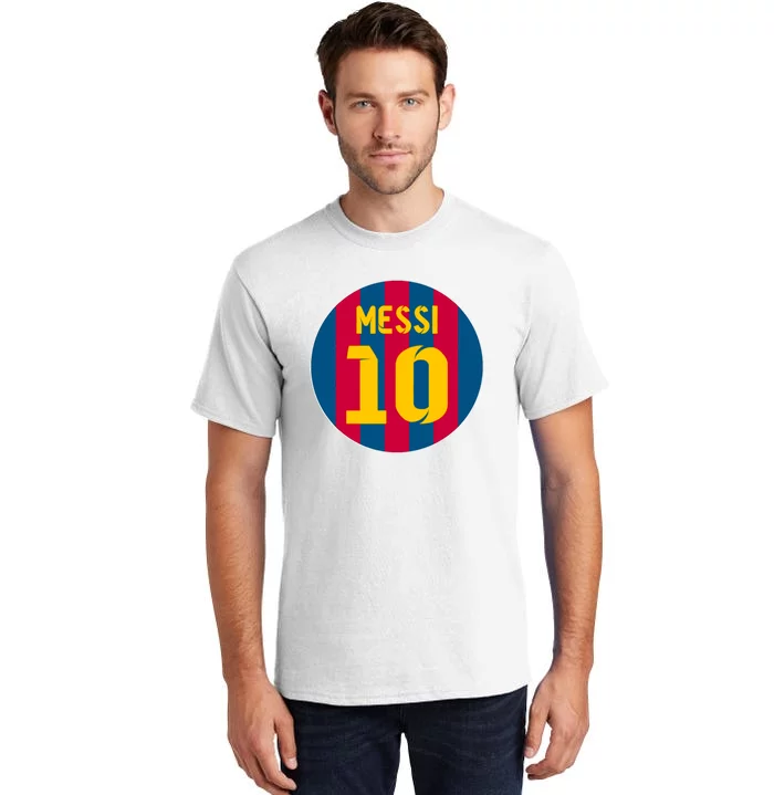 Messi Number 10 Retired Soccer Jersey Tall T-Shirt