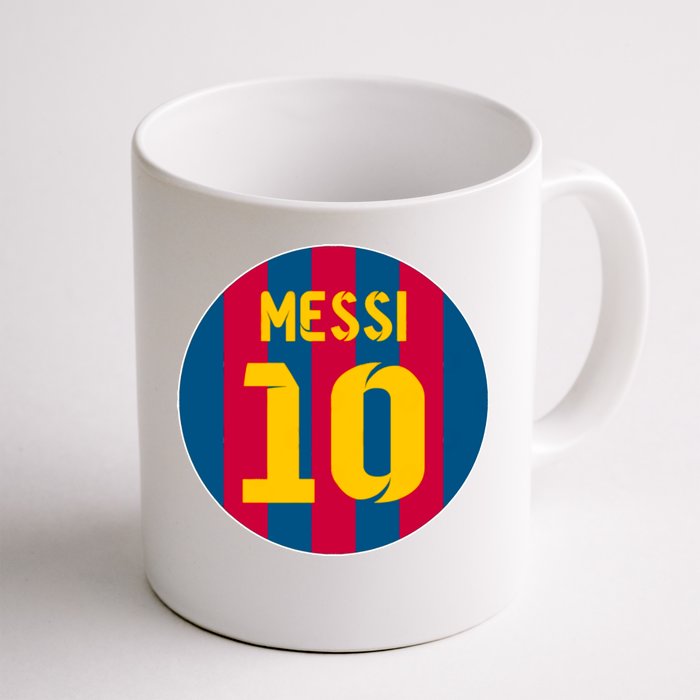 Messi Number 10 Retired Soccer Jersey Front & Back Coffee Mug