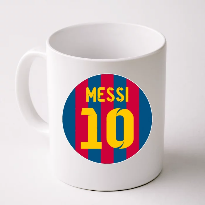 Messi Number 10 Retired Soccer Jersey Front & Back Coffee Mug