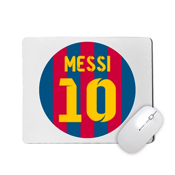 Messi Number 10 Retired Soccer Jersey Mousepad