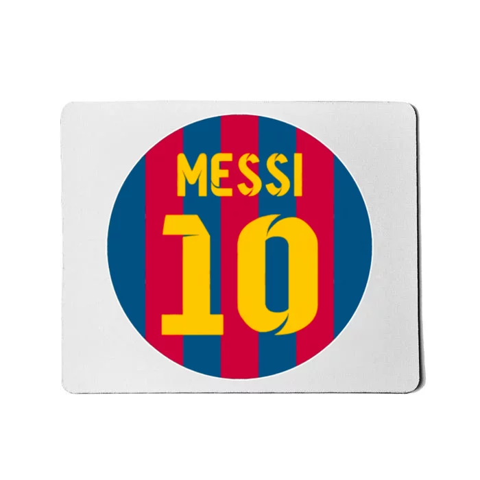 Messi Number 10 Retired Soccer Jersey Mousepad