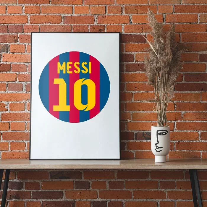 Messi Number 10 Retired Soccer Jersey Poster