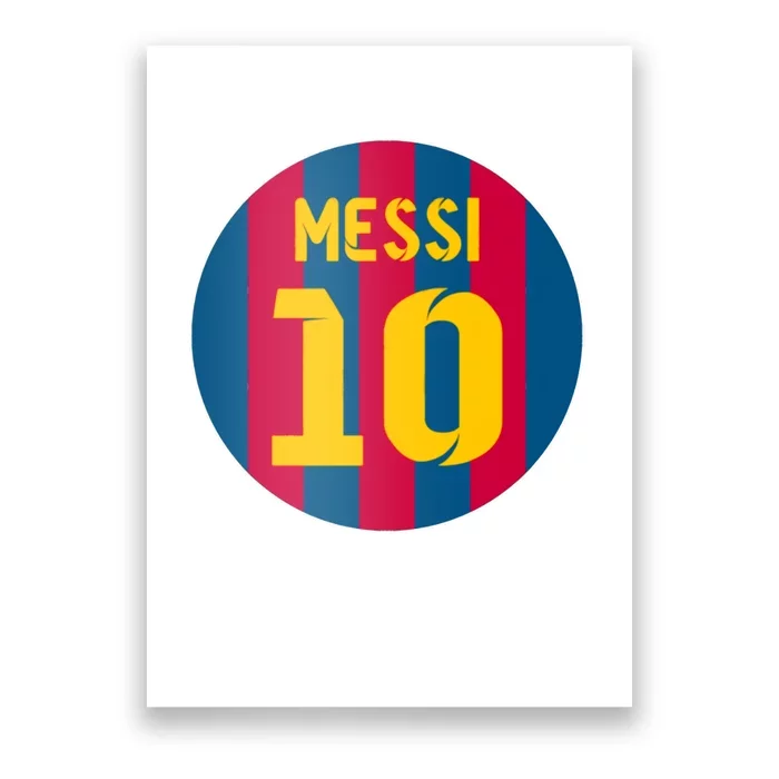 Messi Number 10 Retired Soccer Jersey Poster