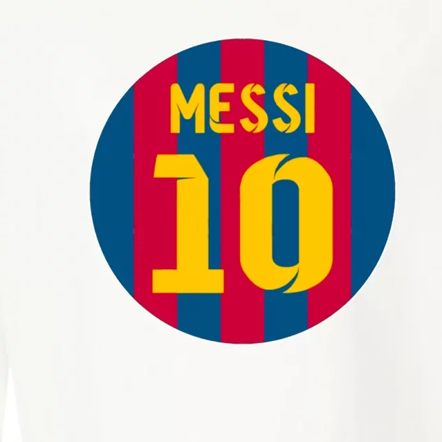 Messi Number 10 Retired Soccer Jersey Cropped Pullover Crew