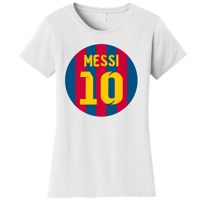 Messi Number 10 Retired Soccer Jersey Women's T-Shirt