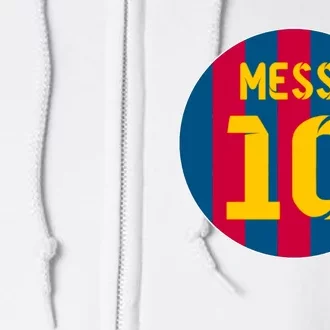 Messi Number 10 Retired Soccer Jersey Full Zip Hoodie