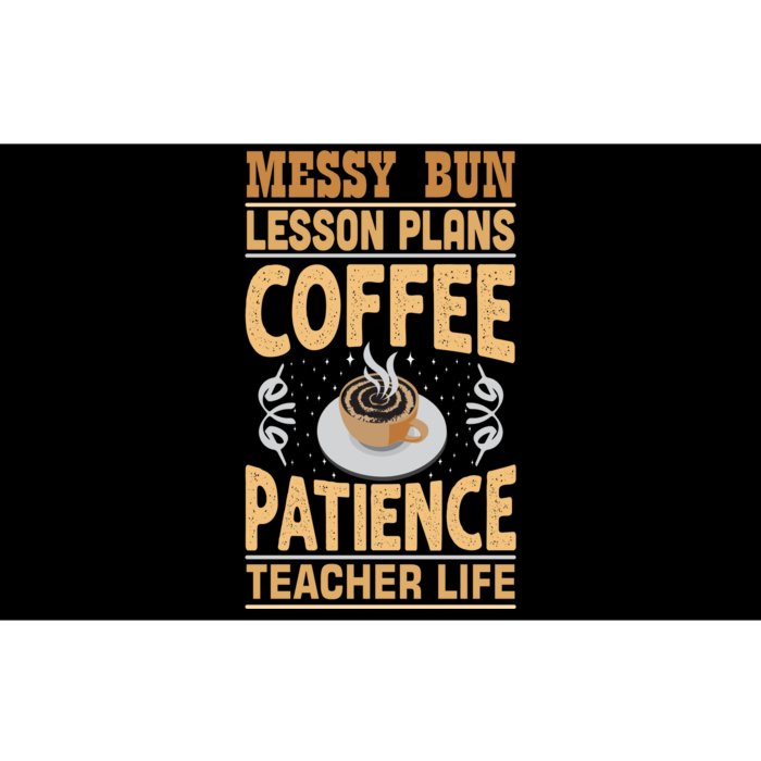 Messy Bun Lesson Plans Funny Teacher Bumper Sticker