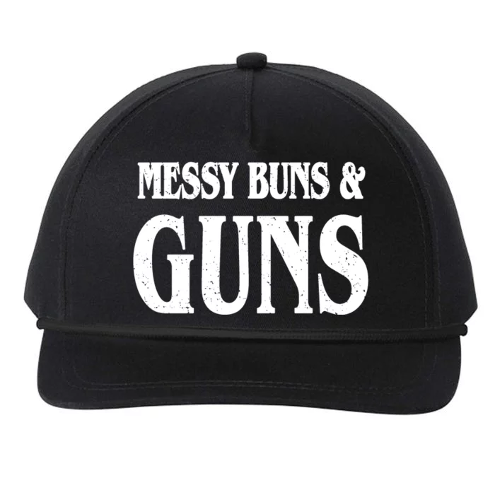 Messy Buns And Guns Snapback Five-Panel Rope Hat