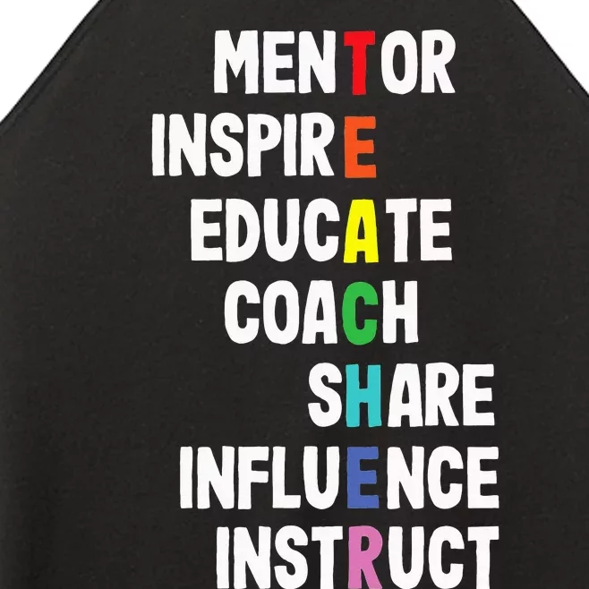 Mentor Educator Teacher Teaching Teachers Coach Women’s Perfect Tri Rocker Tank