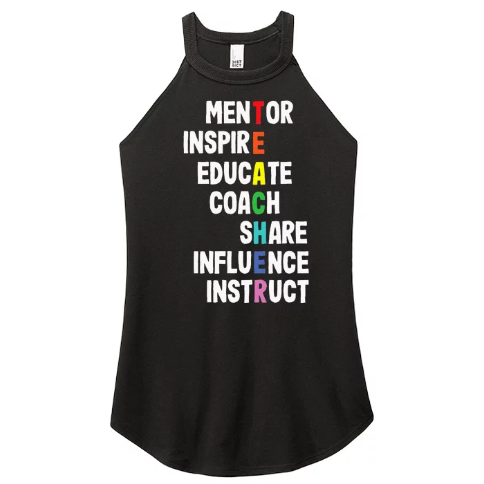 Mentor Educator Teacher Teaching Teachers Coach Women’s Perfect Tri Rocker Tank