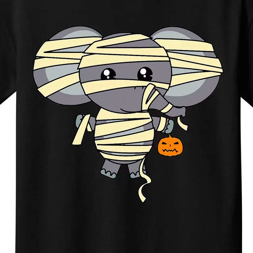 Mummy Elephant Trick Or Treating Costume Cute Halloween Gift Kids T-Shirt