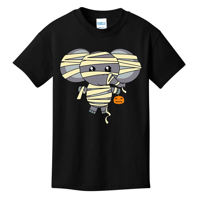 Mummy Elephant Trick Or Treating Costume Cute Halloween Gift Kids T-Shirt