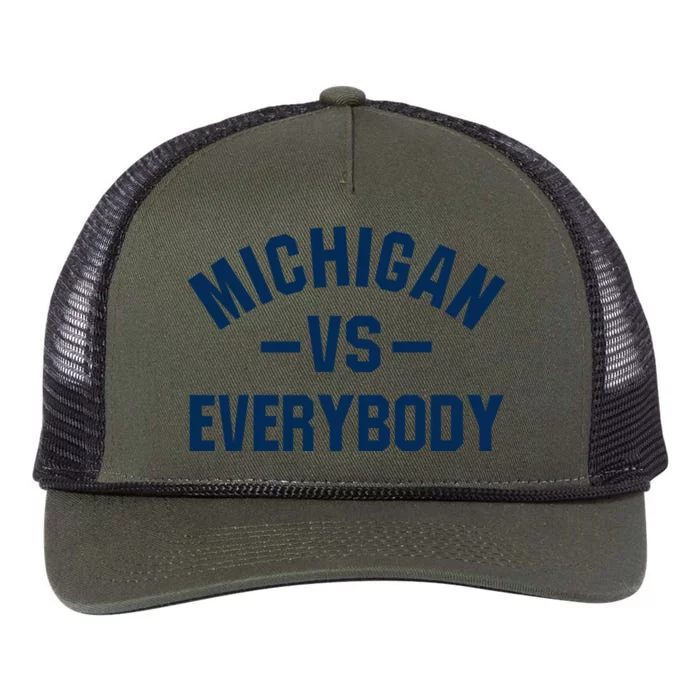 Michigan Everybody Team Football Retro Rope Trucker Hat Cap