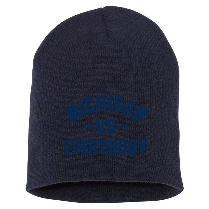 Michigan Everybody Team Football Short Acrylic Beanie