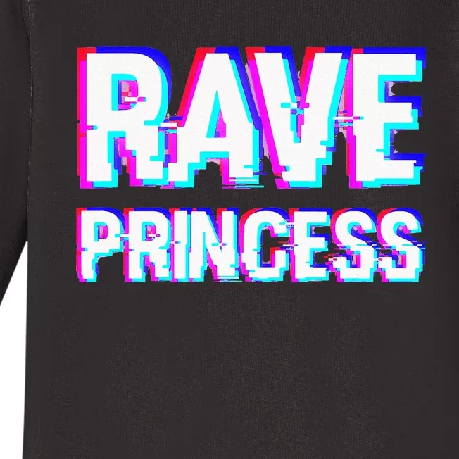 Music EDM Techno Rave Princess Baby Long Sleeve Bodysuit