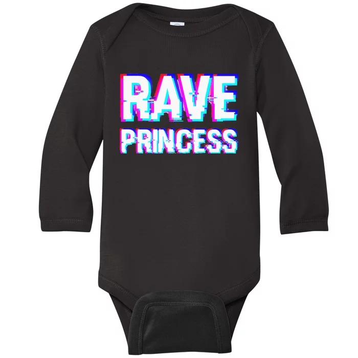 Music EDM Techno Rave Princess Baby Long Sleeve Bodysuit