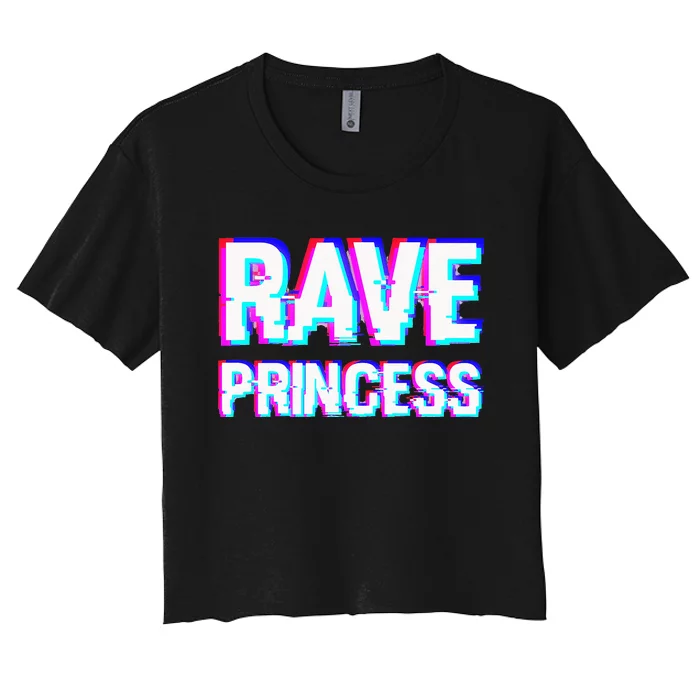 Music EDM Techno Rave Princess Women's Crop Top Tee