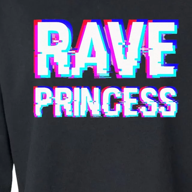 Music EDM Techno Rave Princess Cropped Pullover Crew