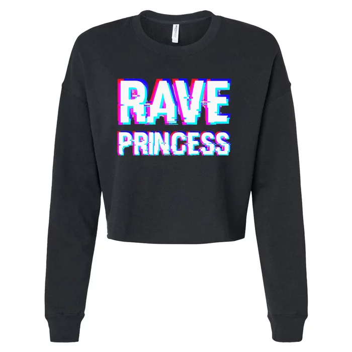 Music EDM Techno Rave Princess Cropped Pullover Crew