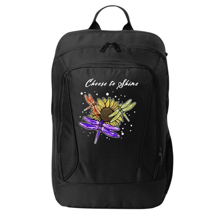 Metal Health Awareness Sunflower Dragonfly's City Backpack