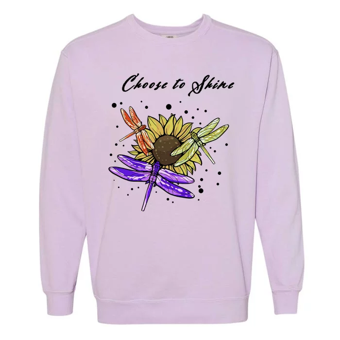 Metal Health Awareness Sunflower Dragonfly's Garment-Dyed Sweatshirt