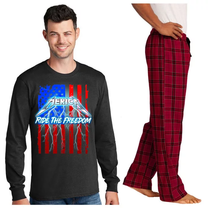 Metal Merica Ride The Freedom Long Sleeve Pajama Set