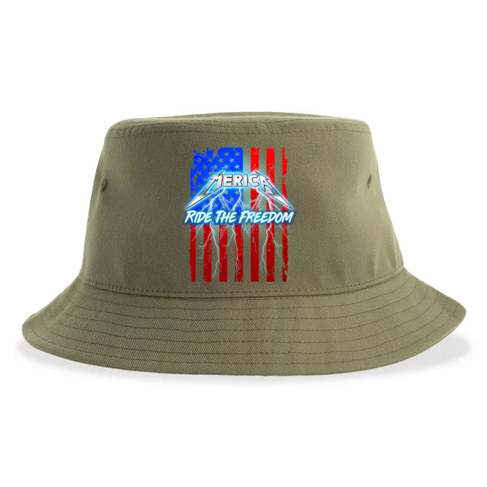 Metal Merica Ride The Freedom Sustainable Bucket Hat