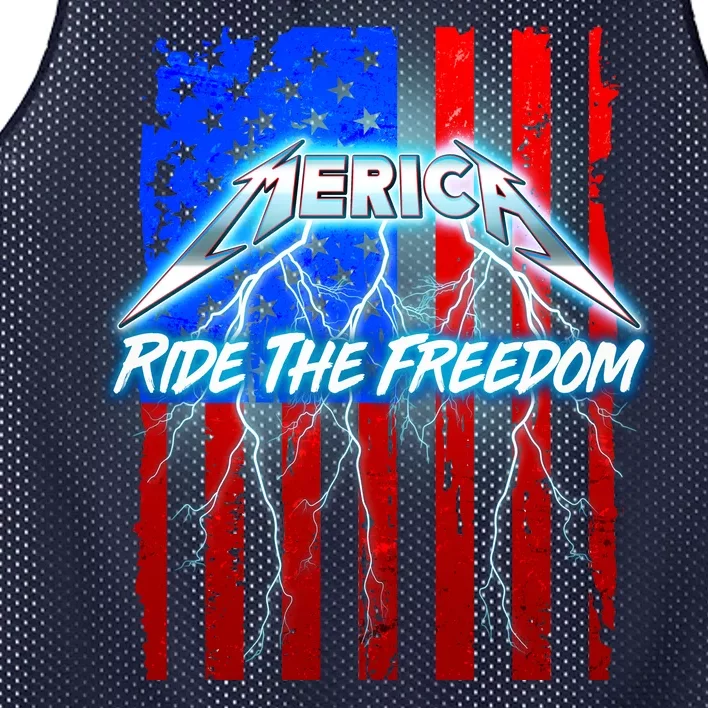 Metal Merica Ride The Freedom Mesh Reversible Basketball Jersey Tank