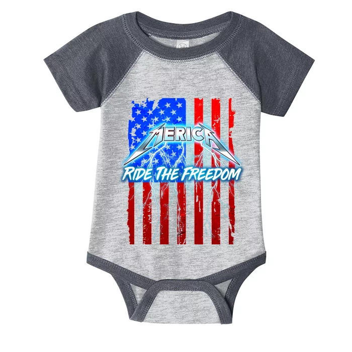 Metal Merica Ride The Freedom Infant Baby Jersey Bodysuit