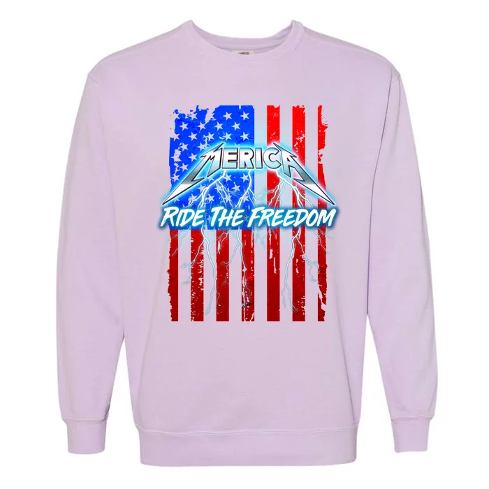 Metal Merica Ride The Freedom Garment-Dyed Sweatshirt